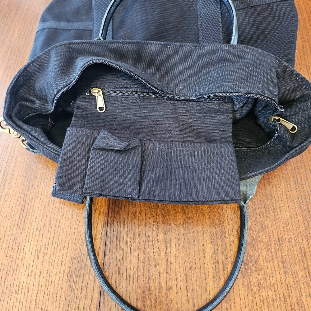 CBStation Large, Black Canvas Travel Crossbody Bag, NWOT - Picture 7 of 14